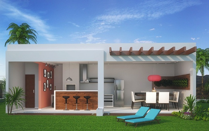 projeto area gourmet com churrasqueira e cozinha