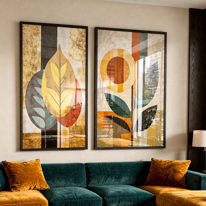 Cores e Dimensões: O Segredo para Posicionar Quadros Abstratos em Ambientes Pequenos