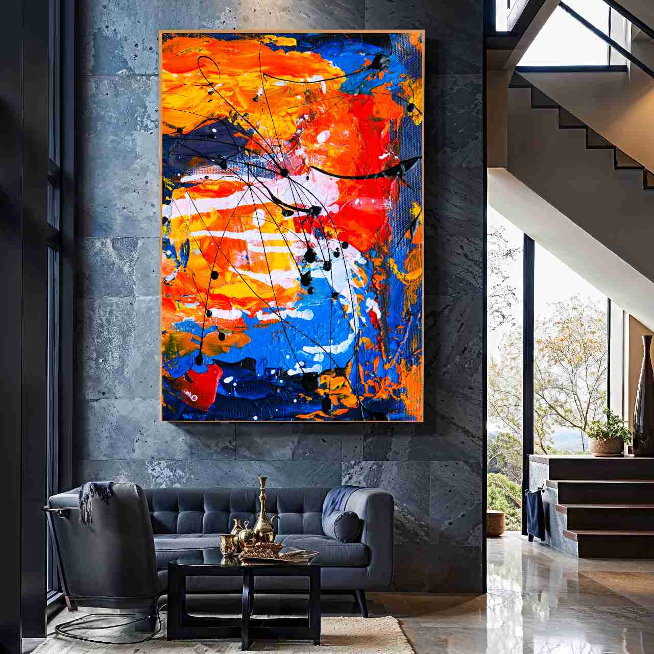 Transforme Sua Sala: Ideias de Galeria de Parede com Quadros Abstratos Modernos