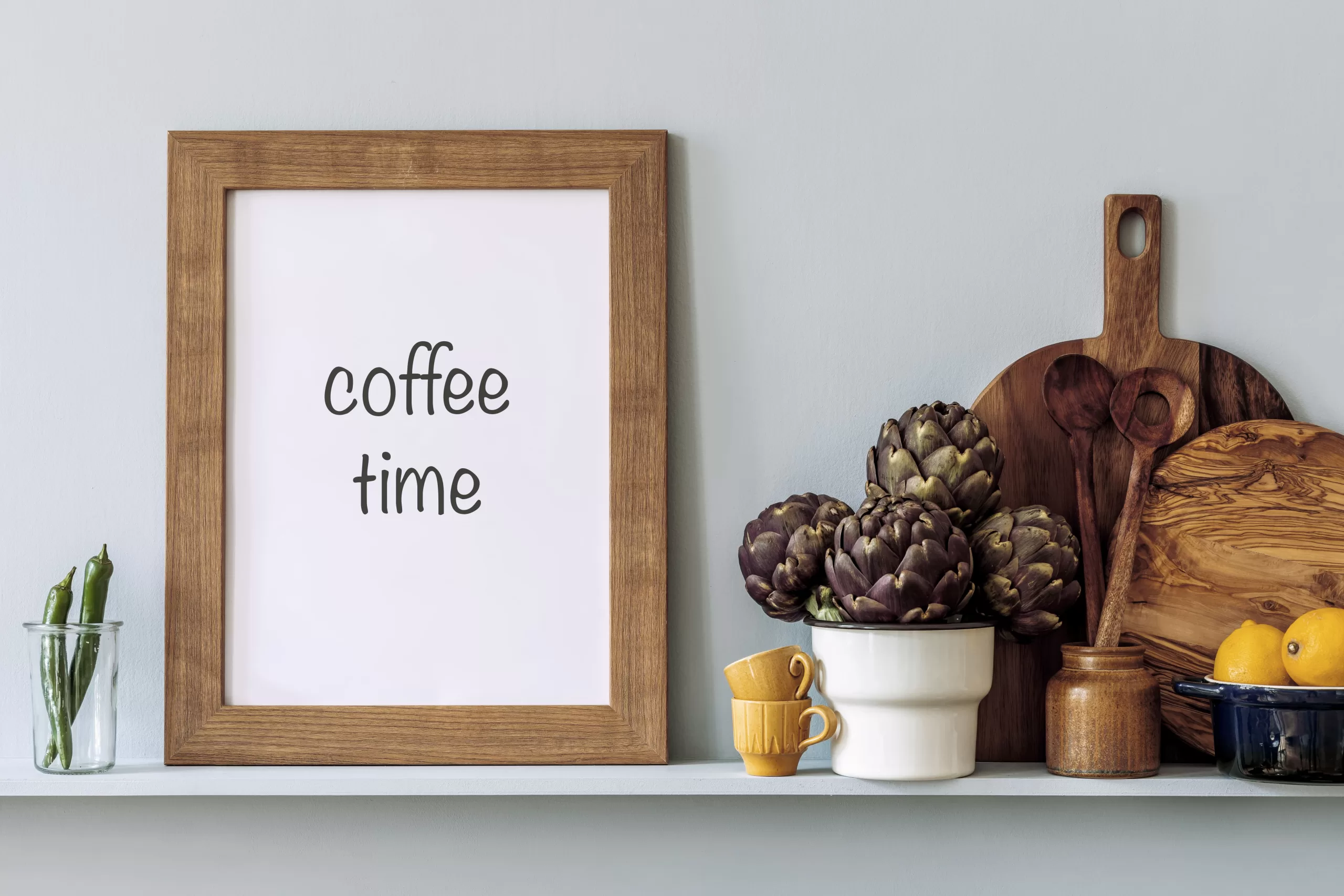 quadros decorativos para cozinha com tema de temperos