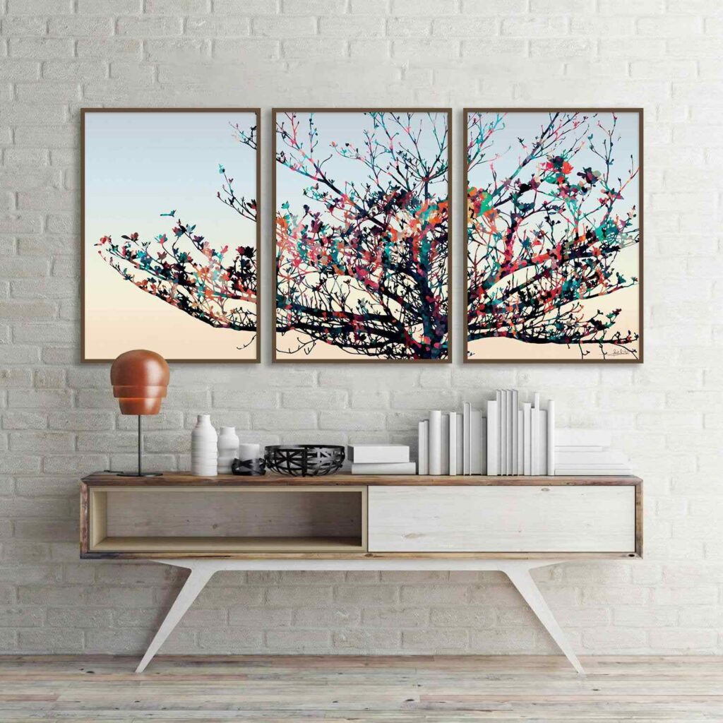 Design Biofílico e Tons Terrosos: A Nova Era dos Quadros para Sala