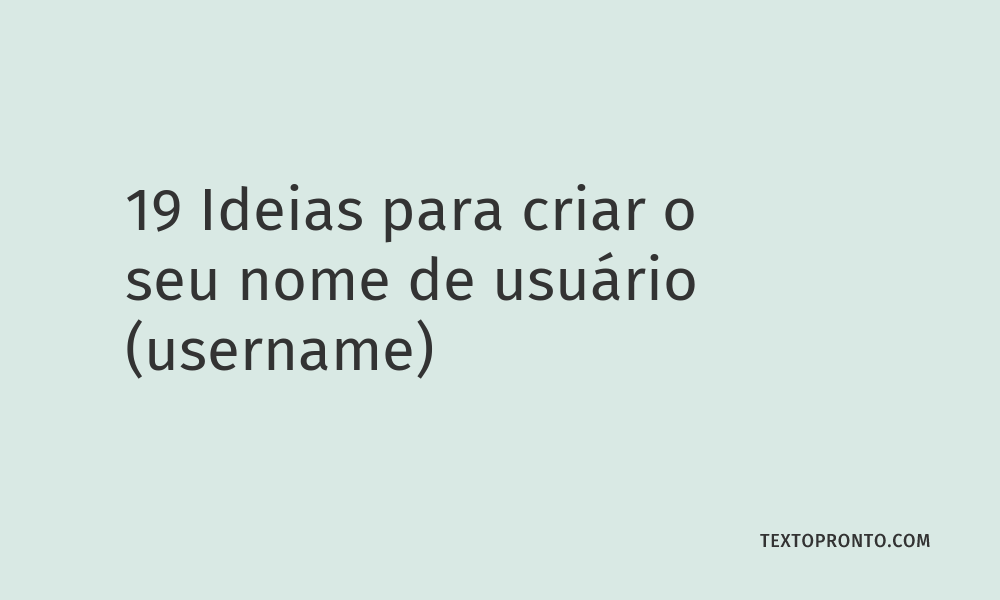 nome de usuario profissional vs pessoal