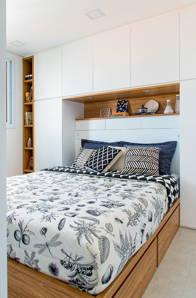 quarto de casal planejado moderno