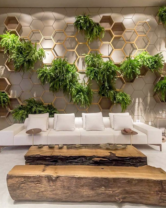 ideias de jardim vertical para sala pequena