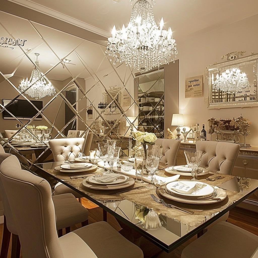 revestimento de parede de espelho