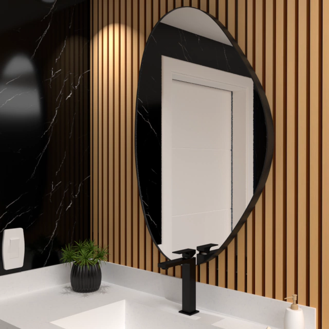 revestimento de parede de espelho