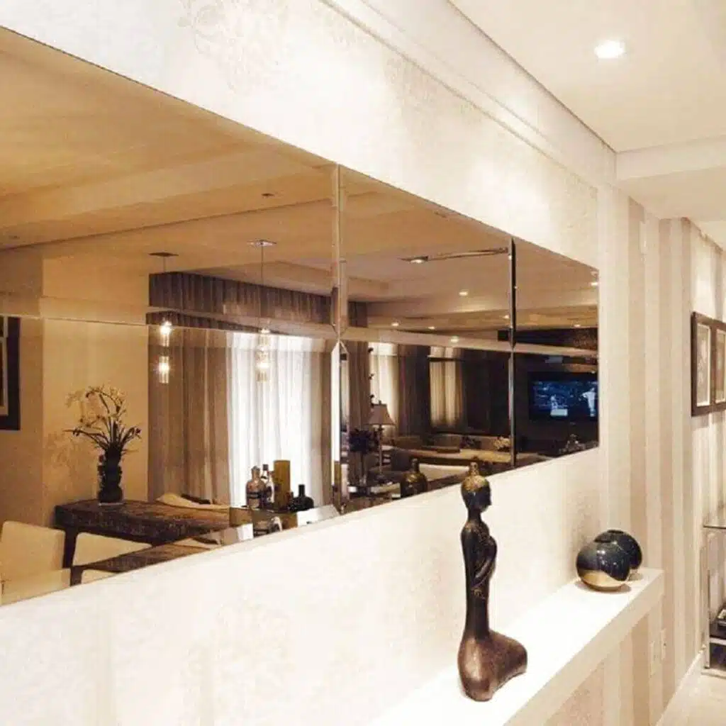 revestimento de parede de espelho