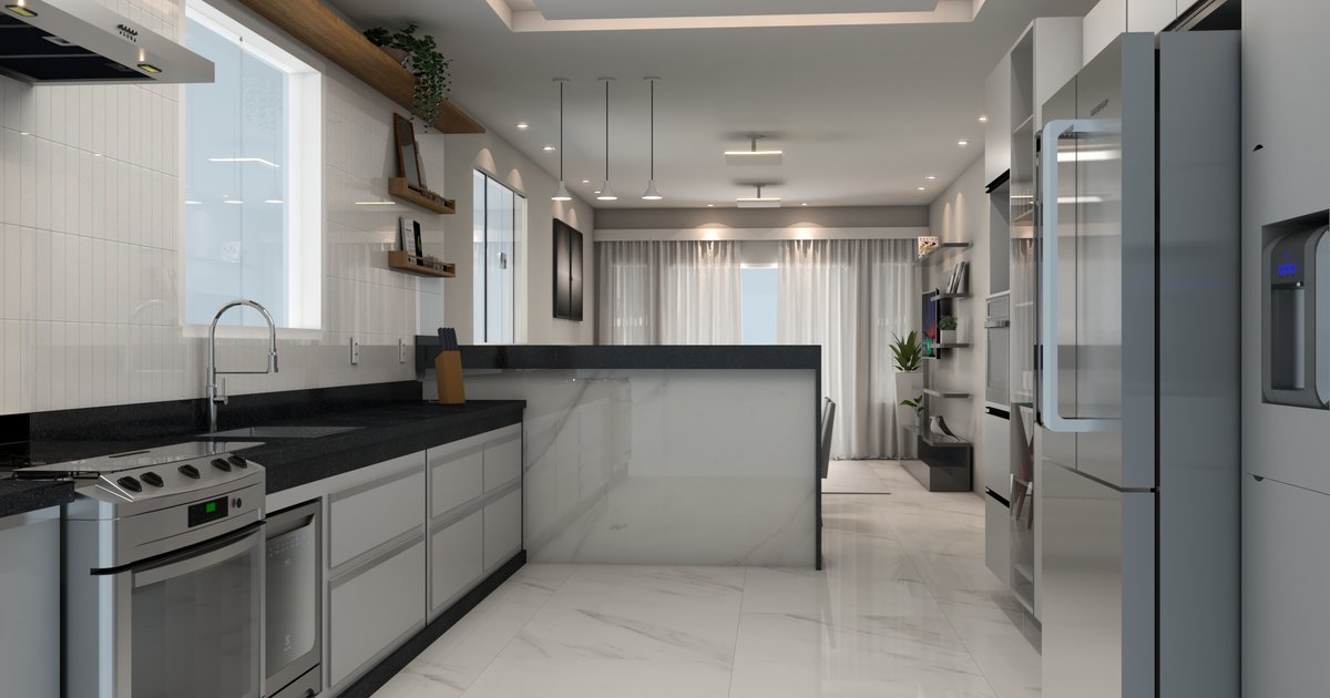 Cores e Texturas: Harmonizando Sala e Cozinha no Conceito Aberto