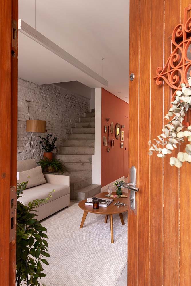 ideias criativas sala estar escada