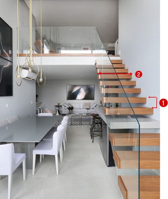 ideias criativas sala estar escada