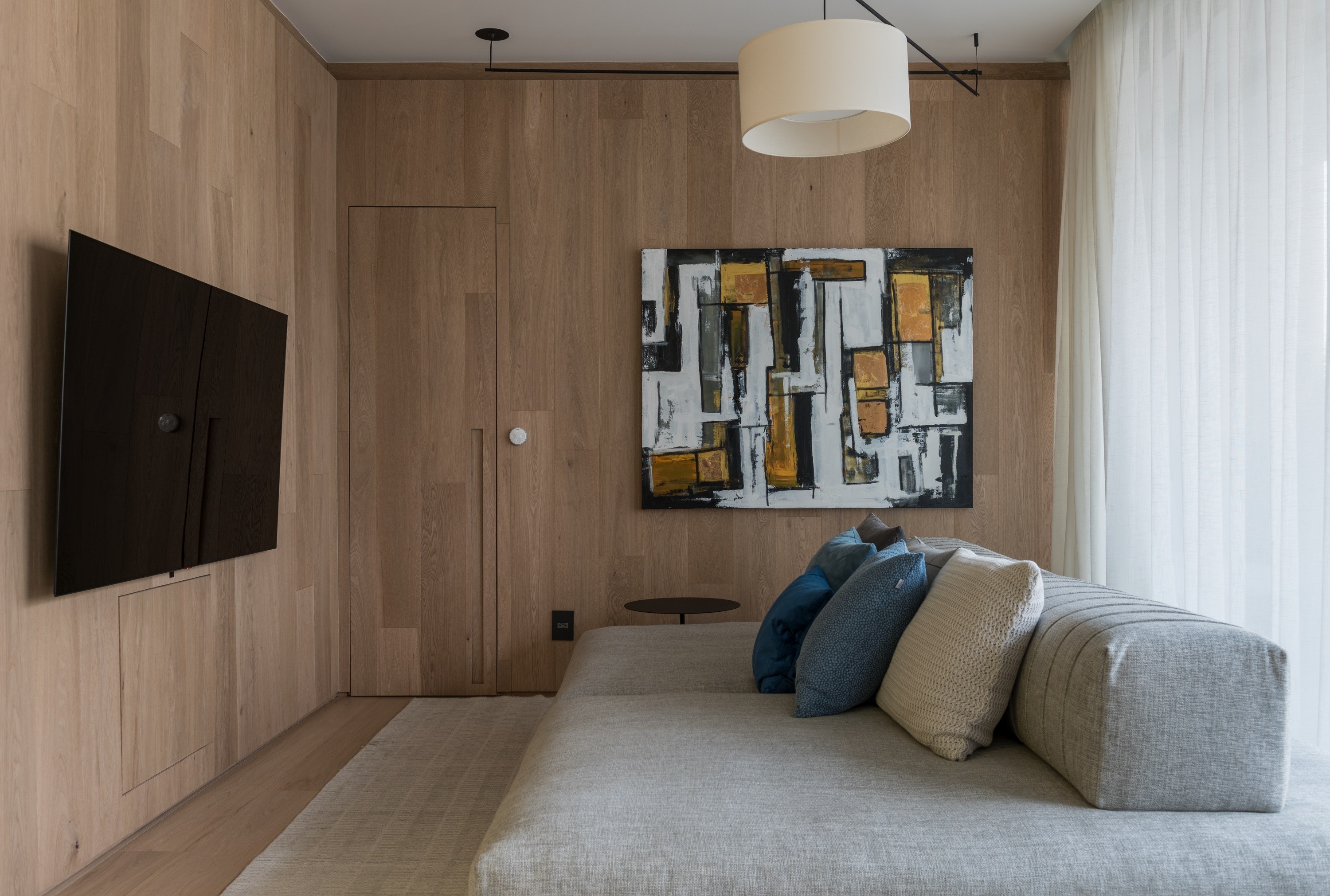 sala de estar com sofa cama