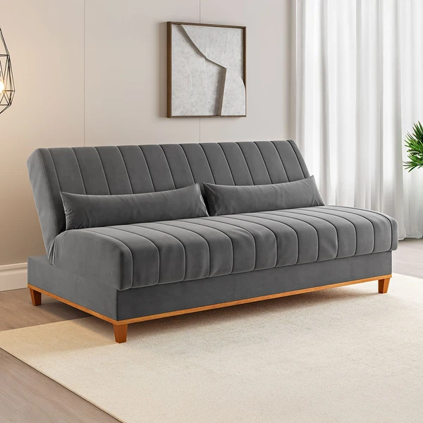 ideias de sala de estar com sofa cama moderna