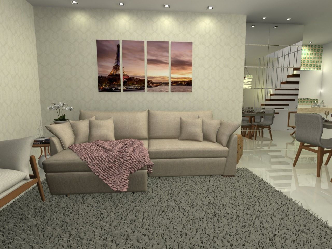 como decorar parede atras do sofa cama na sala