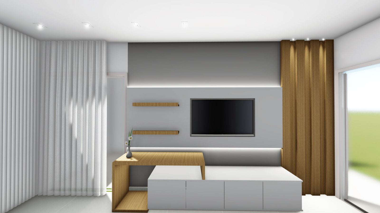 ideias sala estar minimalista pequena