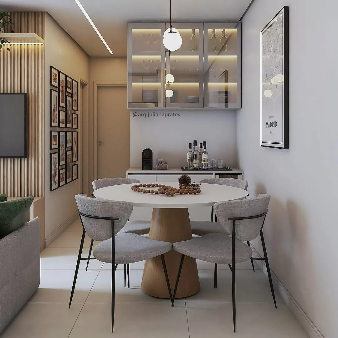 Iluminação Estratégica para Salas de Jantar Pequenas e Aconchegantes