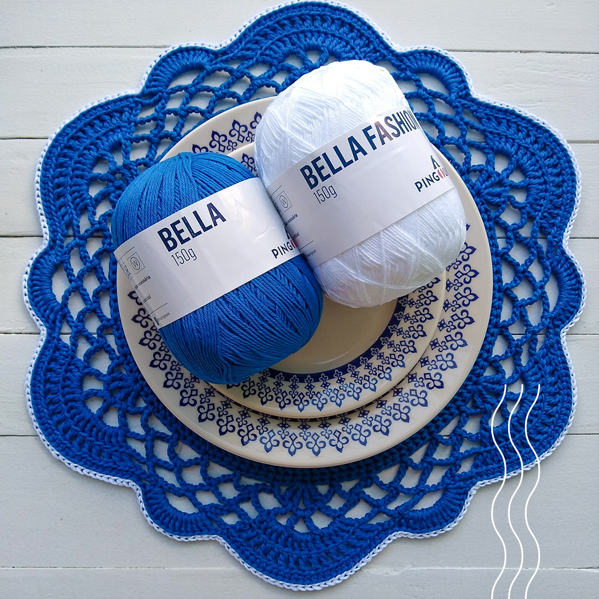 modelos de sousplat de crochê para mesa de jantar