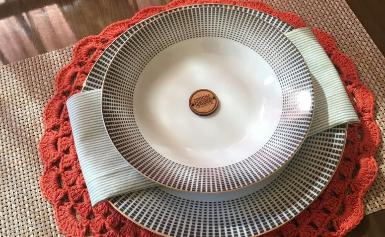 como fazer sousplat de crochê folha passo a passo