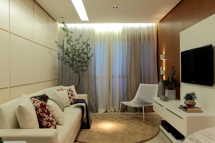 tapete redondo na sala