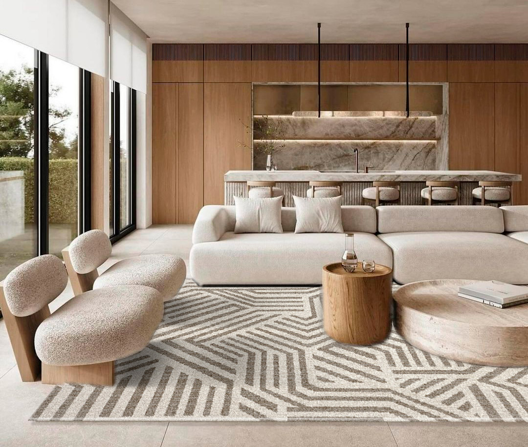 tapete geometrico para sala barato onde comprar