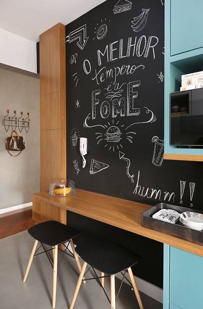 ideias criativas tinta lousa sala