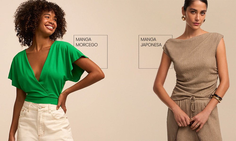 tipos de manga de blusa