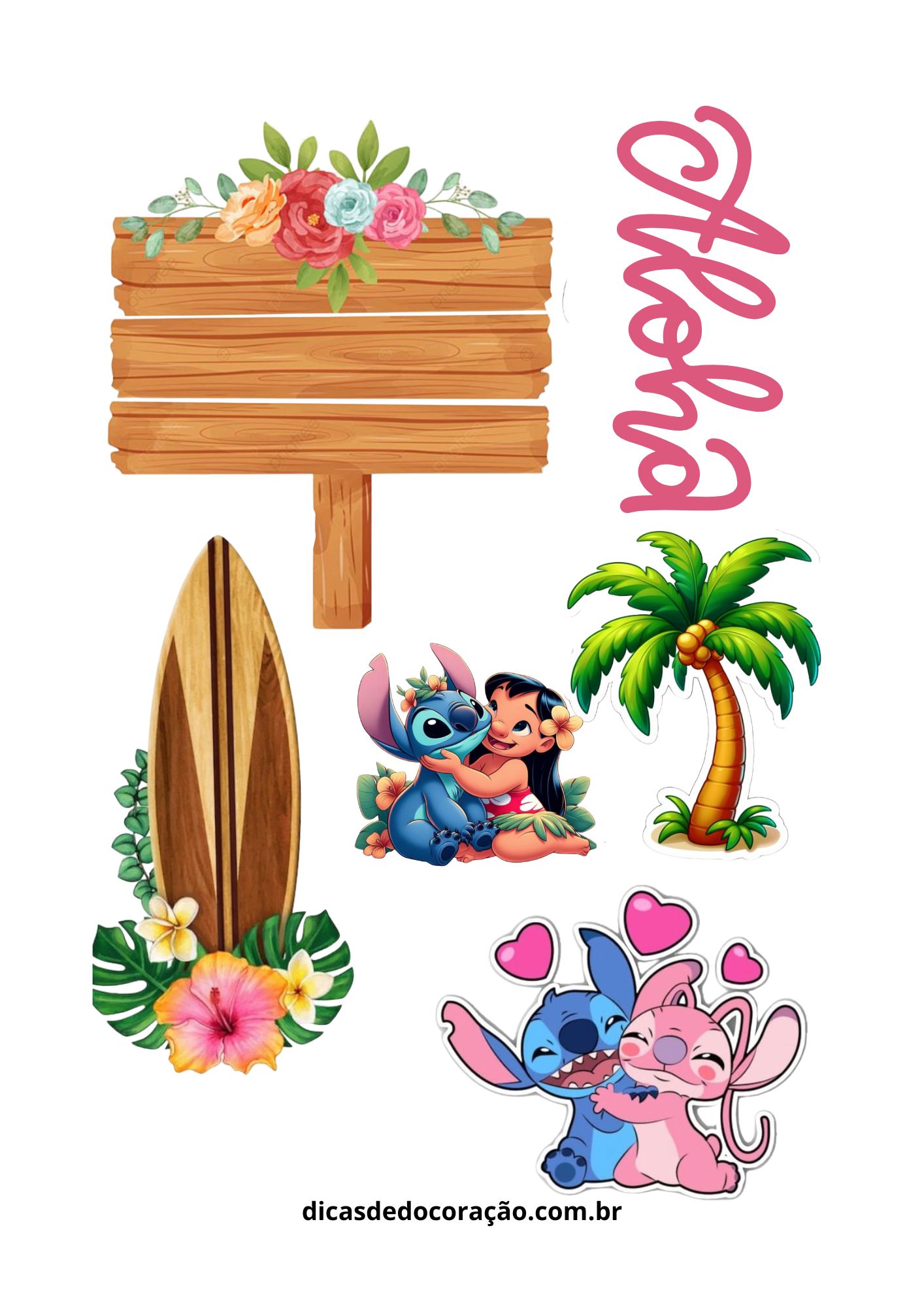 Ideias Criativas de Decoração com o Tema Stitch e Angel