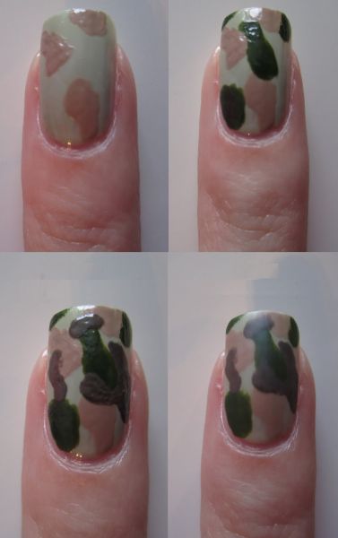 erros comuns ao fazer unha camuflada em casa