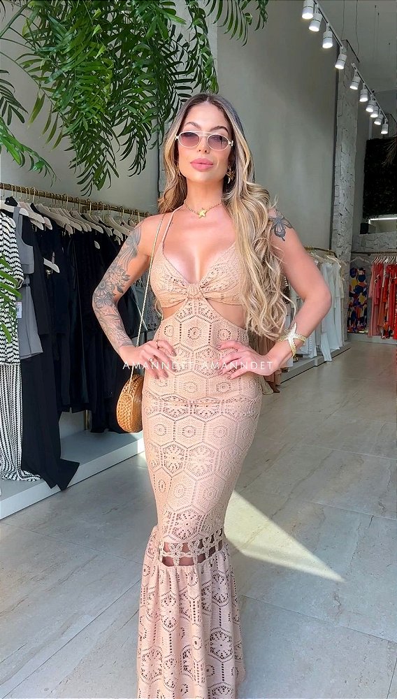 vestido de crochê moderno