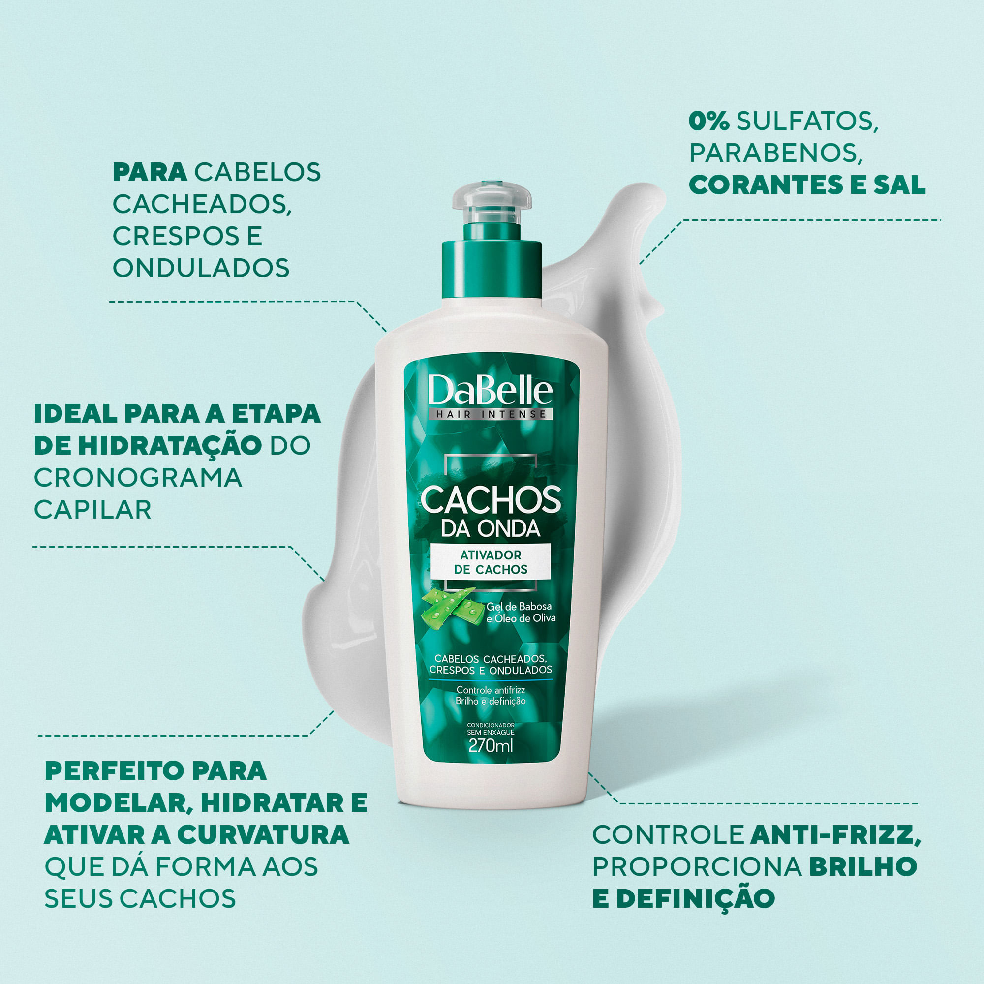 ativador de cachos para cabelos crespos