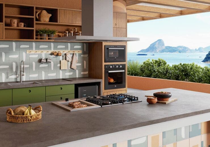 Layout de cozinha externa