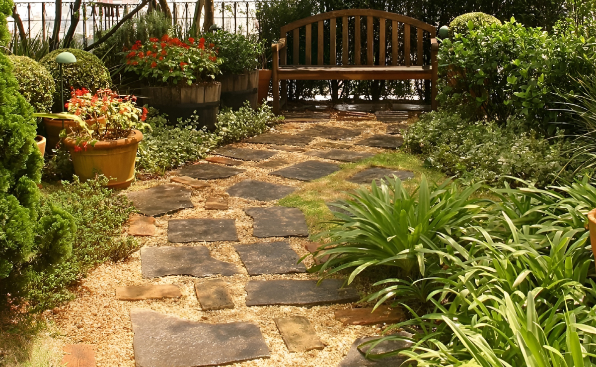 jardim de campo simples