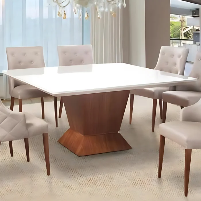 mesa de jantar quadrada moderna