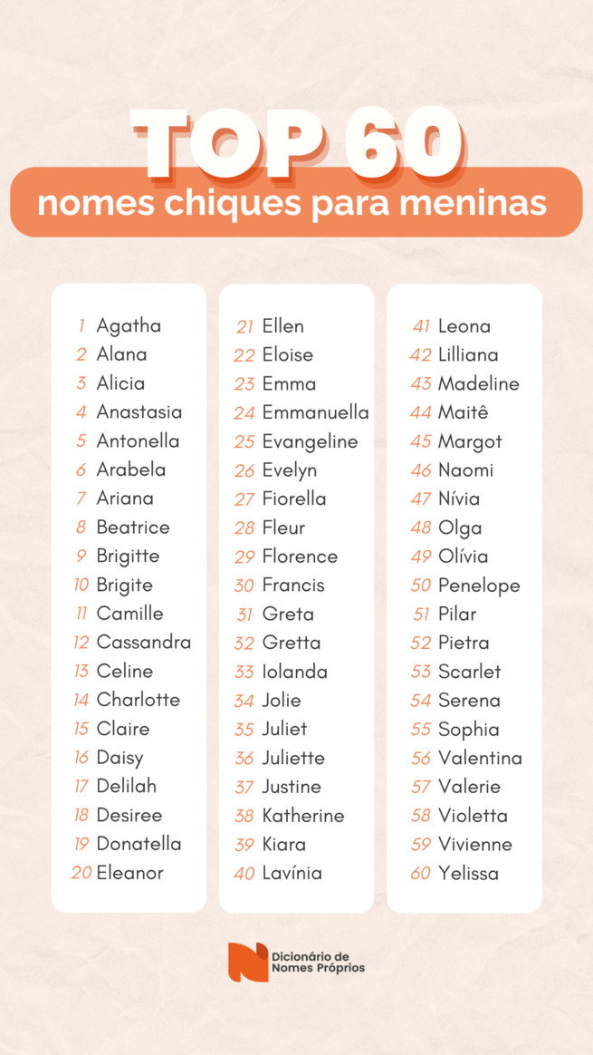 nomes femininos originais