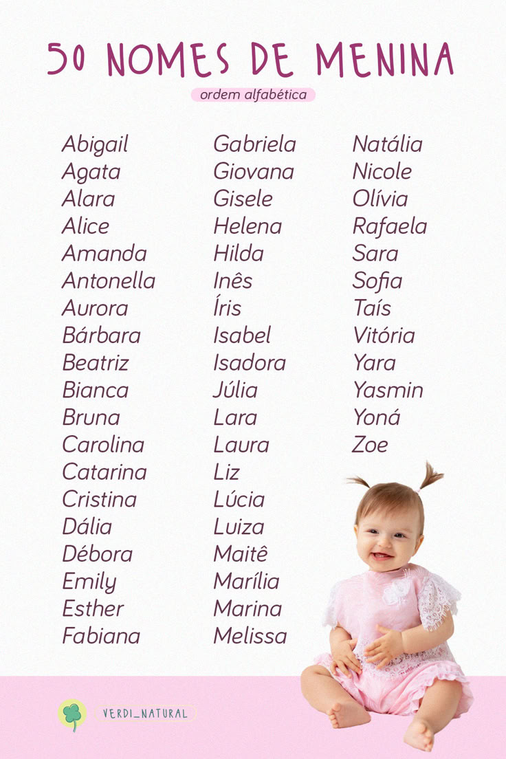 nomes de bebê menina incomuns