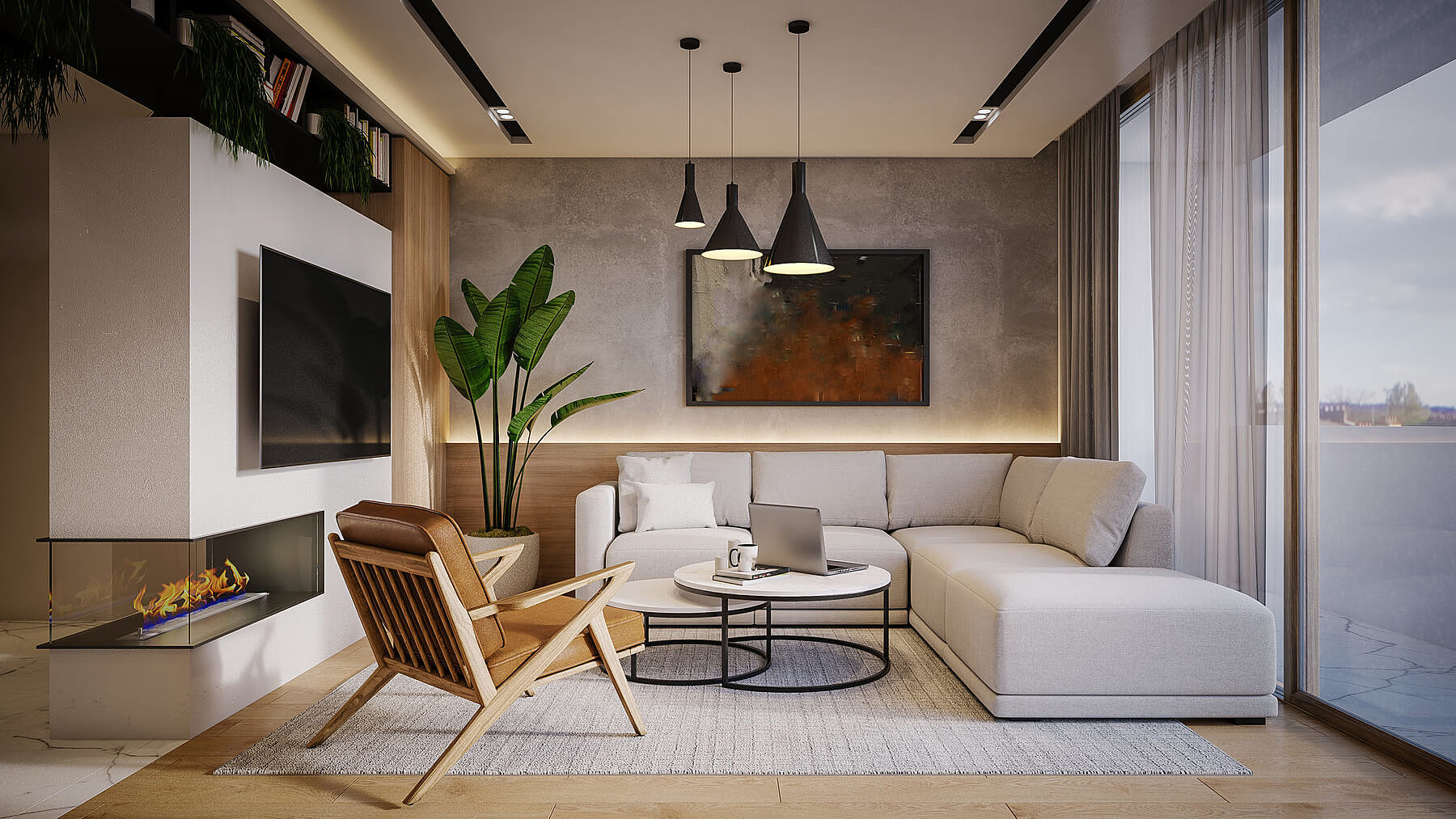 decoração sala moderna