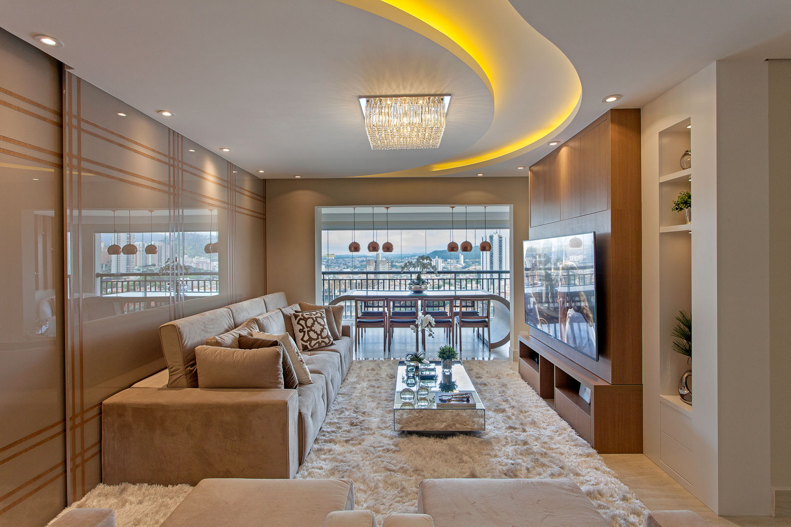 sanca de gesso com LED