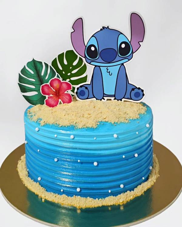 topo de bolo stitch com nome png