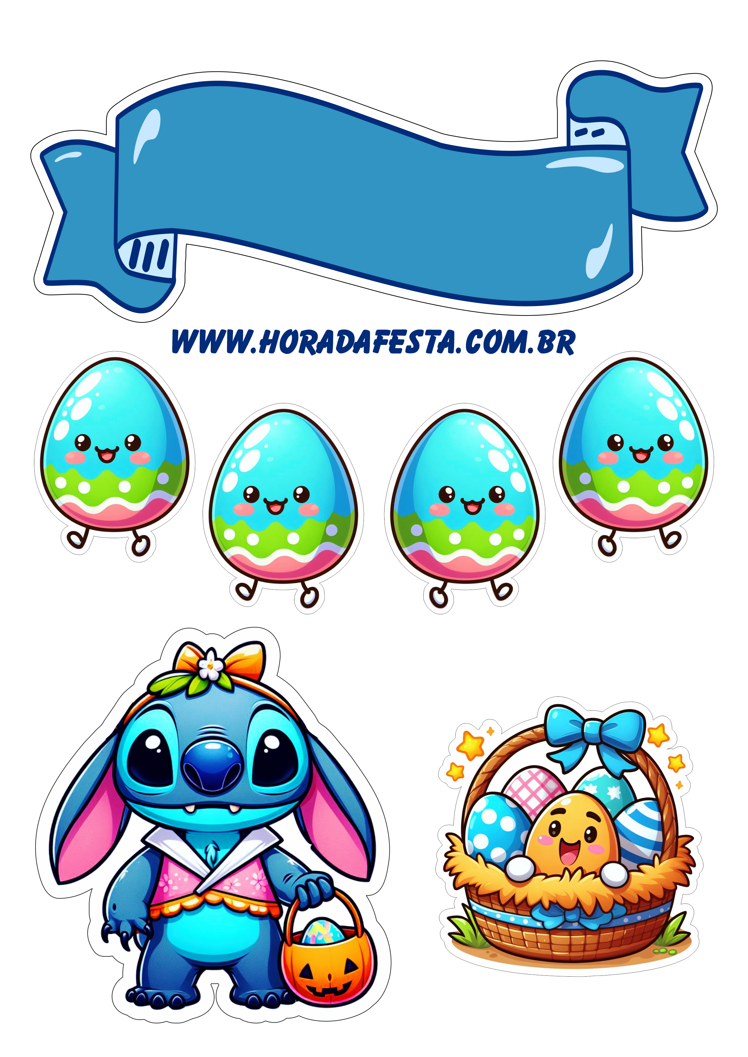 topo de bolo stitch festa infantil