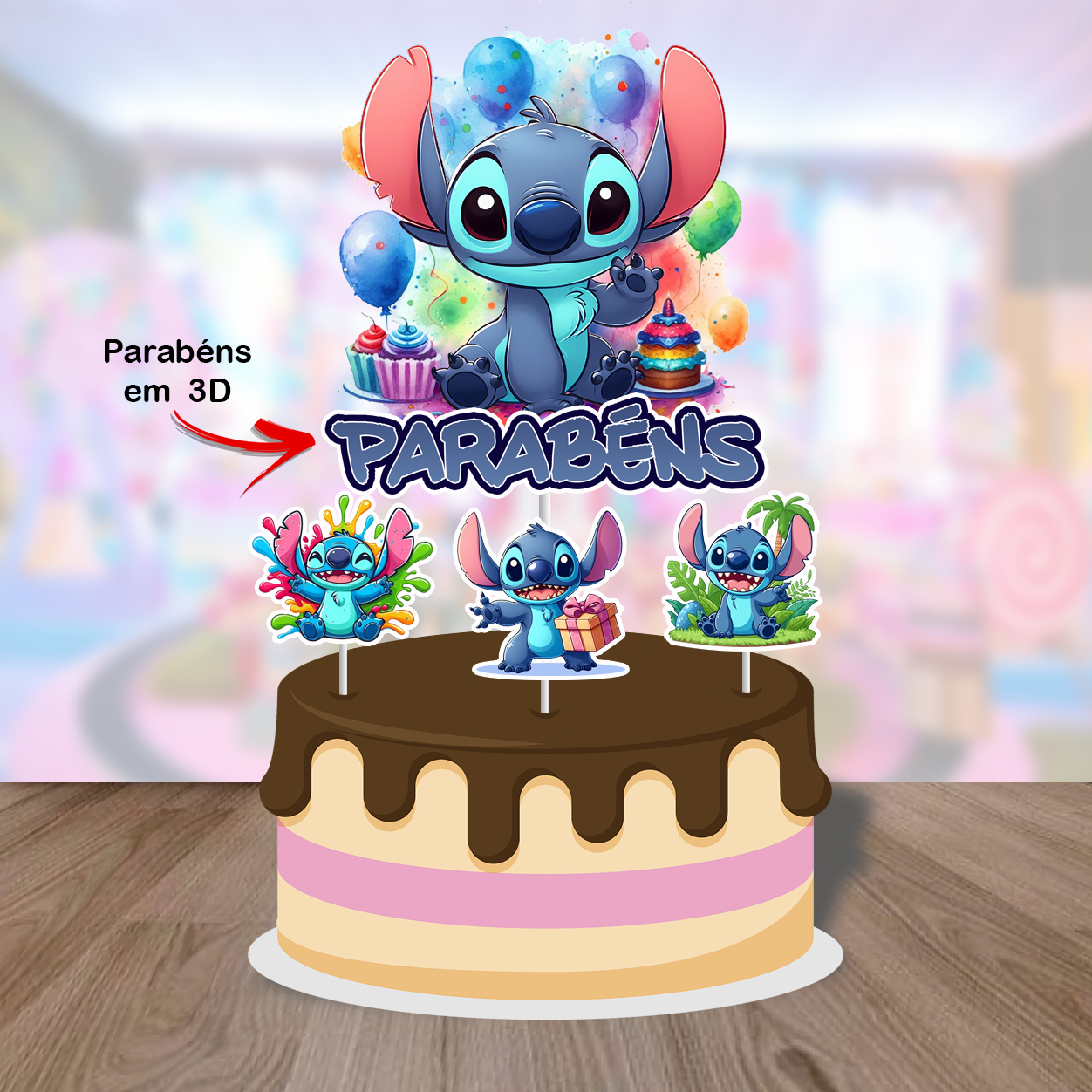 download topo de bolo stitch png