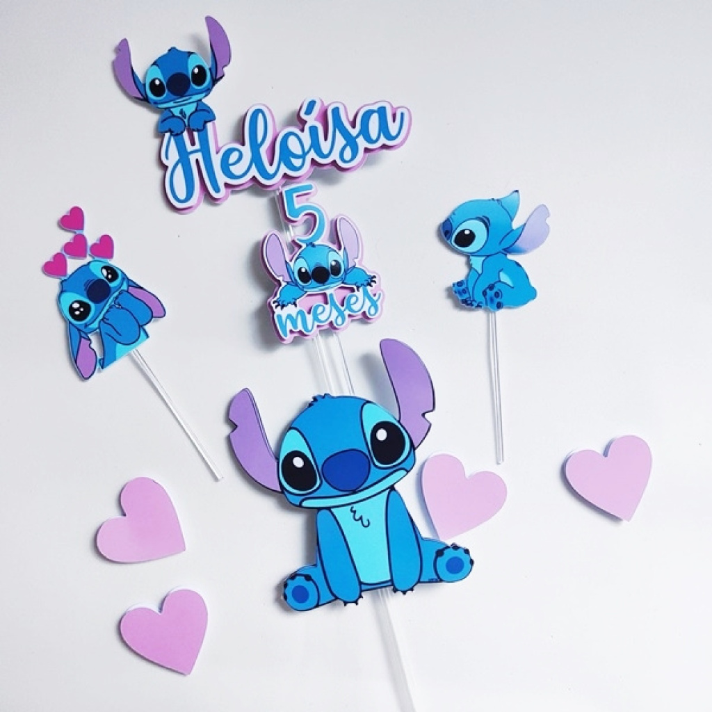 arte topo de bolo stitch