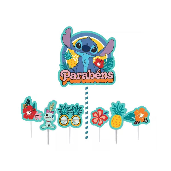 ideias de topo de bolo Stitch para imprimir
