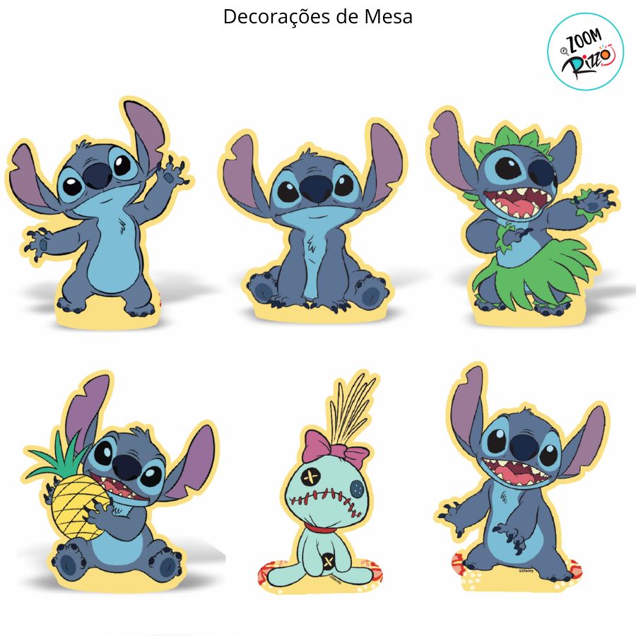 topo de bolo Stitch para festa infantil