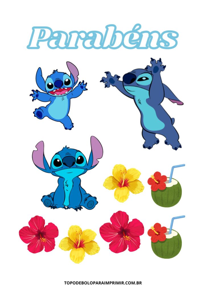 download topo de bolo Stitch grátis