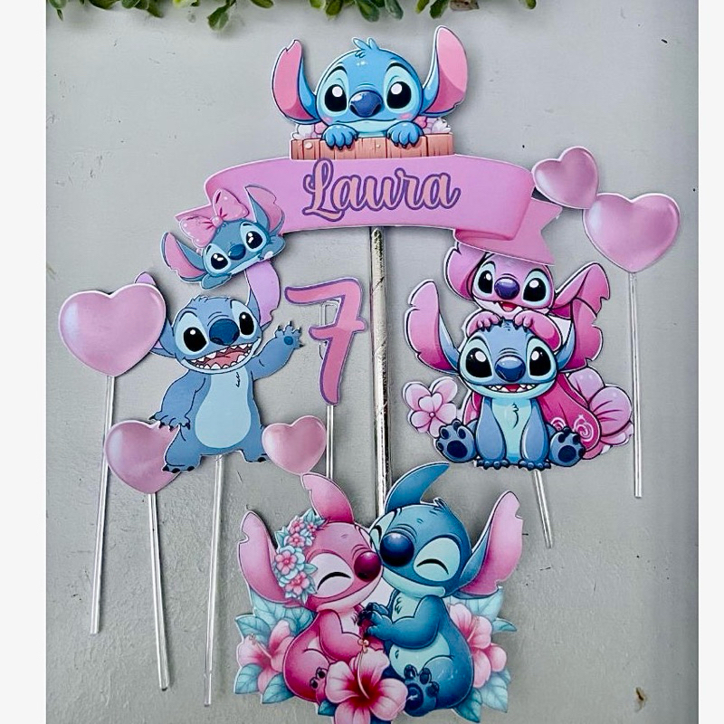 papel para imprimir topo de bolo Stitch