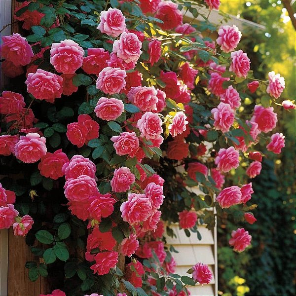 plantas trepadeiras rosas para jardim