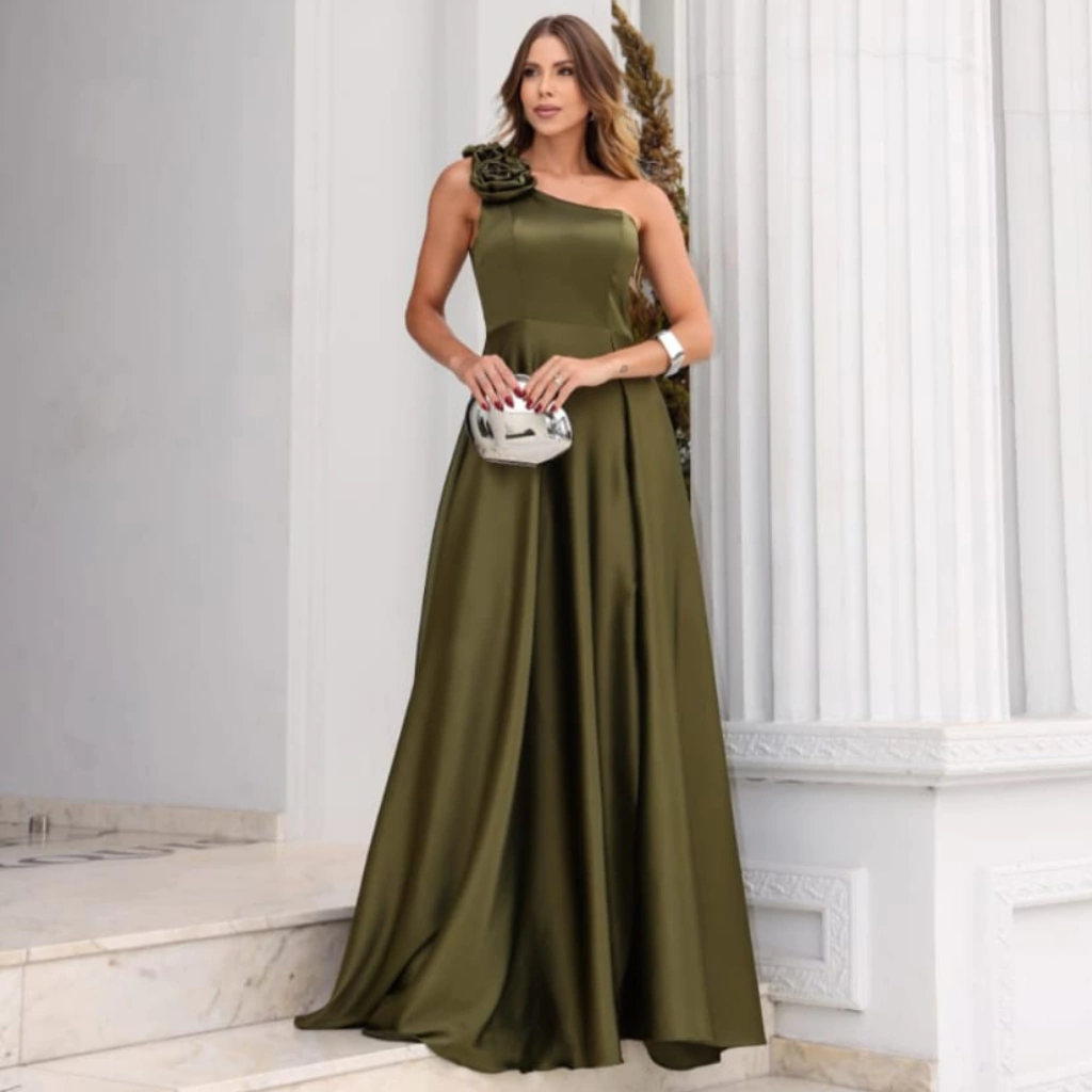 vestido de festa longo com fenda