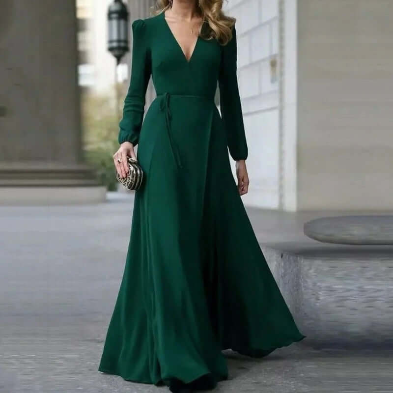 vestido de festa longo com fenda